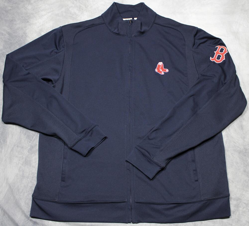 Boston Red Sox Jacket Mens Large Blue MLB Baseball Full Zip Genuine Merchandise